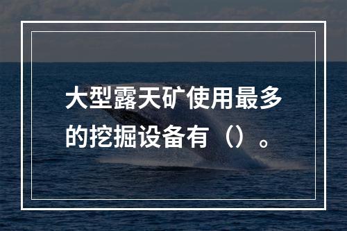 大型露天矿使用最多的挖掘设备有（）。