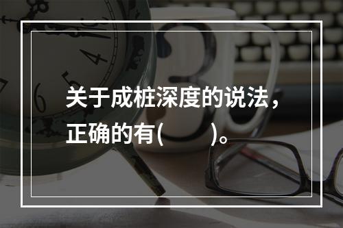 关于成桩深度的说法，正确的有(　　)。