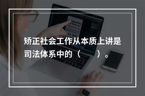 矫正社会工作从本质上讲是司法体系中的（　　）。