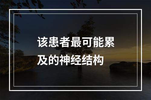 该患者最可能累及的神经结构