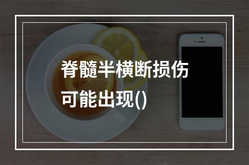 脊髓半横断损伤可能出现()