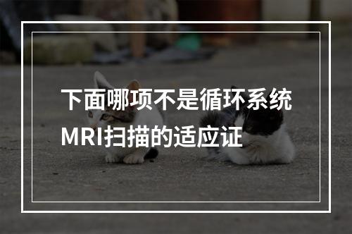 下面哪项不是循环系统MRI扫描的适应证