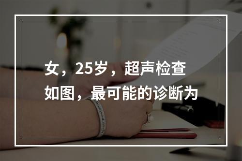 女，25岁，超声检查如图，最可能的诊断为