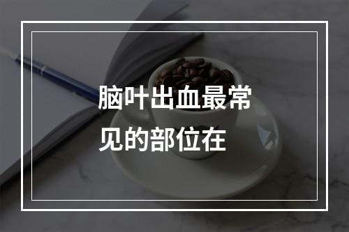 脑叶出血最常见的部位在