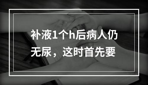 补液1个h后病人仍无尿，这时首先要