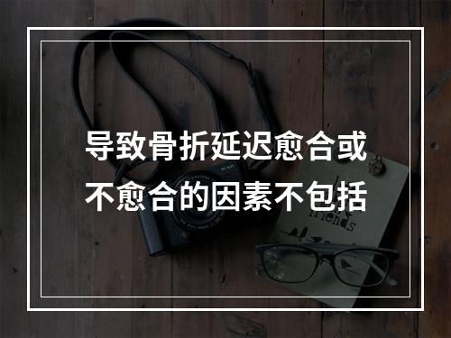 导致骨折延迟愈合或不愈合的因素不包括