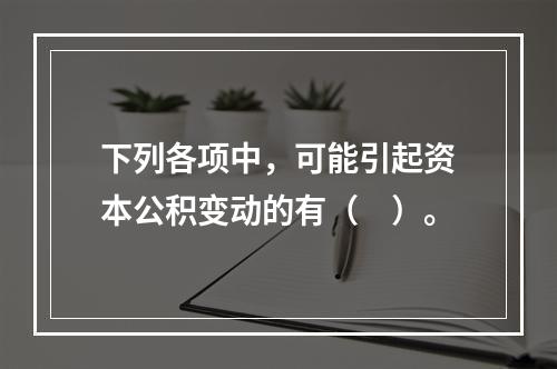 下列各项中，可能引起资本公积变动的有（　）。