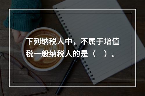 下列纳税人中，不属于增值税一般纳税人的是（　）。