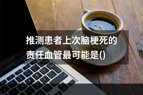 推测患者上次脑梗死的责任血管最可能是()