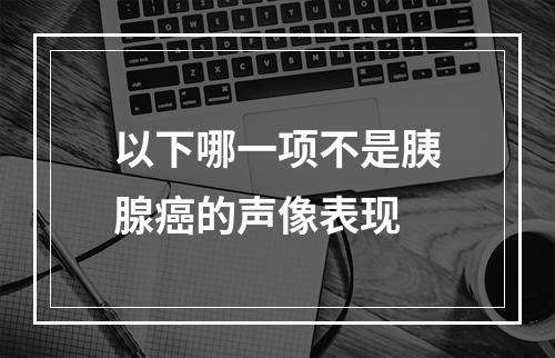 以下哪一项不是胰腺癌的声像表现