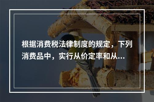 根据消费税法律制度的规定，下列消费品中，实行从价定率和从量定