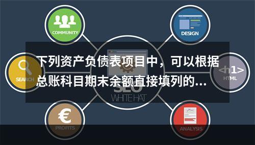 下列资产负债表项目中，可以根据总账科目期末余额直接填列的是（