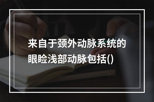 来自于颈外动脉系统的眼睑浅部动脉包括()