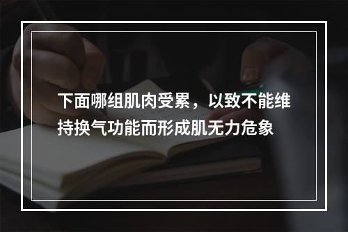 下面哪组肌肉受累，以致不能维持换气功能而形成肌无力危象