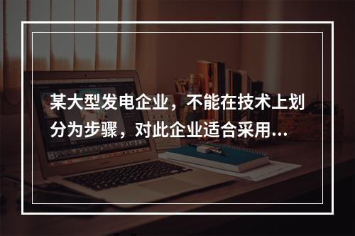 某大型发电企业，不能在技术上划分为步骤，对此企业适合采用的成