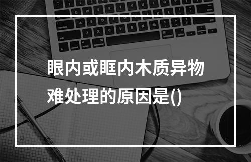 眼内或眶内木质异物难处理的原因是()