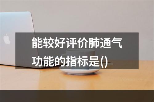 能较好评价肺通气功能的指标是()