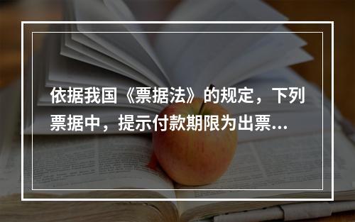 依据我国《票据法》的规定，下列票据中，提示付款期限为出票日起