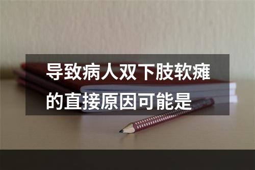 导致病人双下肢软瘫的直接原因可能是