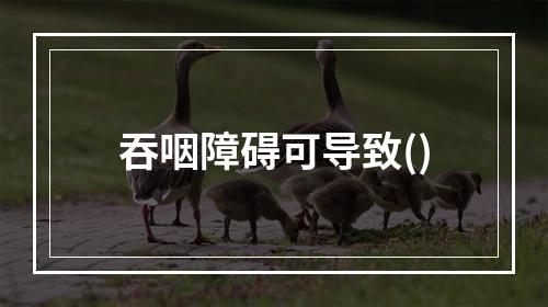 吞咽障碍可导致()