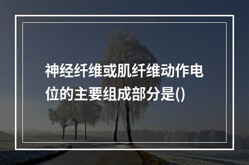 神经纤维或肌纤维动作电位的主要组成部分是()