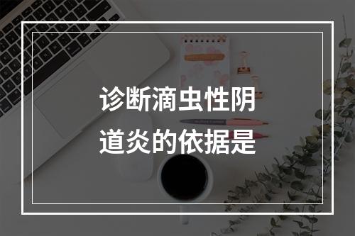 诊断滴虫性阴道炎的依据是