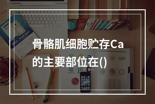 骨骼肌细胞贮存Ca的主要部位在()