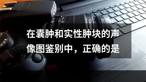 在囊肿和实性肿块的声像图鉴别中，正确的是