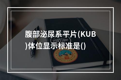 腹部泌尿系平片(KUB)体位显示标准是()