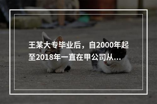 王某大专毕业后，自2000年起至2018年一直在甲公司从事维