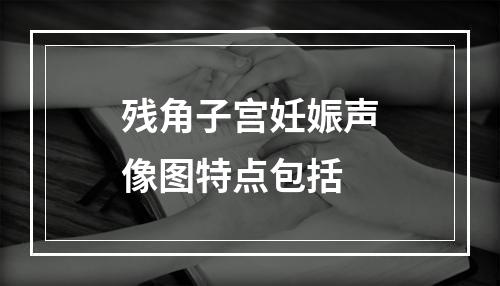 残角子宫妊娠声像图特点包括