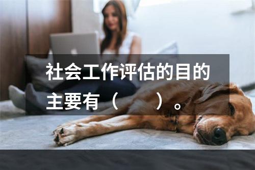 社会工作评估的目的主要有（　　）。