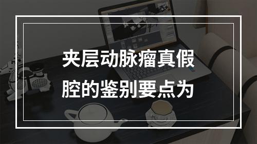 夹层动脉瘤真假腔的鉴别要点为