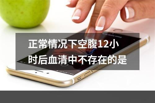 正常情况下空腹12小时后血清中不存在的是