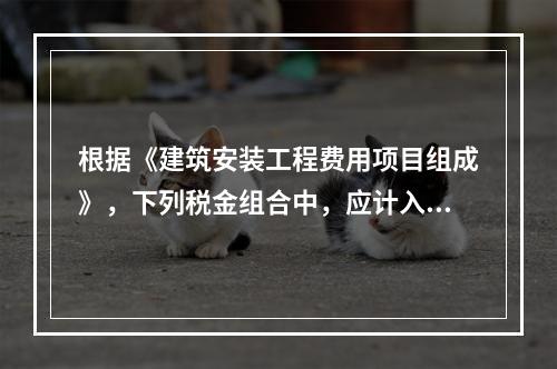 根据《建筑安装工程费用项目组成》，下列税金组合中，应计入建筑