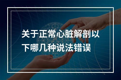 关于正常心脏解剖以下哪几种说法错误