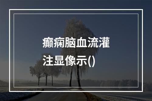 癫痫脑血流灌注显像示()