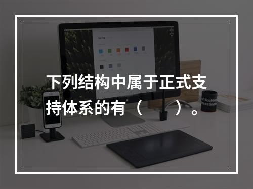 下列结构中属于正式支持体系的有（　　）。