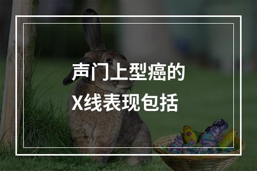 声门上型癌的X线表现包括