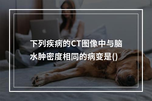 下列疾病的CT图像中与脑水肿密度相同的病变是()