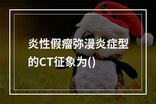 炎性假瘤弥漫炎症型的CT征象为()