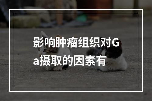 影响肿瘤组织对Ga摄取的因素有