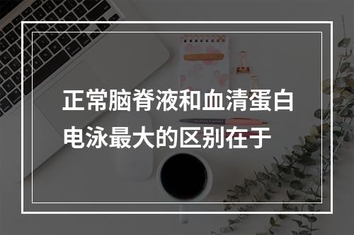 正常脑脊液和血清蛋白电泳最大的区别在于