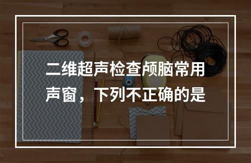 二维超声检查颅脑常用声窗，下列不正确的是