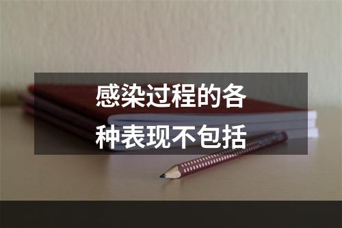 感染过程的各种表现不包括