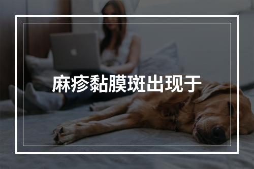 麻疹黏膜斑出现于