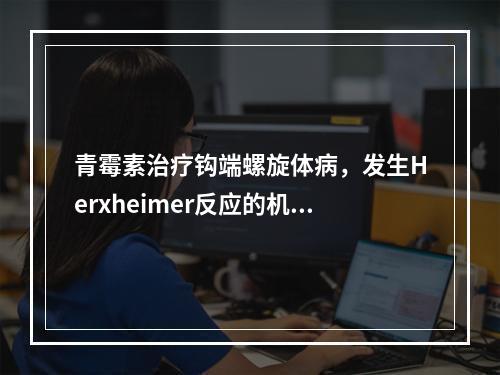 青霉素治疗钩端螺旋体病，发生Herxheimer反应的机制是