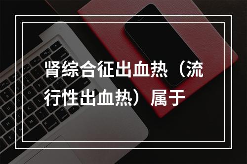 肾综合征出血热（流行性出血热）属于