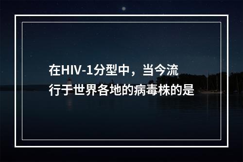 在HIV-1分型中，当今流行于世界各地的病毒株的是