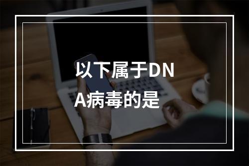 以下属于DNA病毒的是